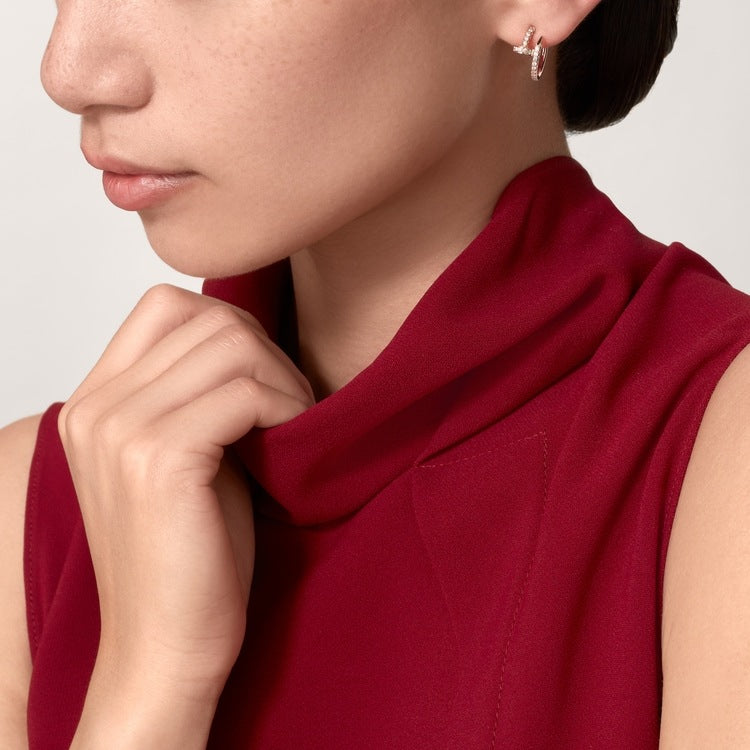 Cartier Juste un Clou hoop earrings, small model, paved