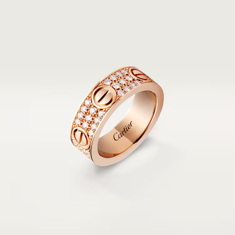 Cartier LOVE ring, classic model, paved