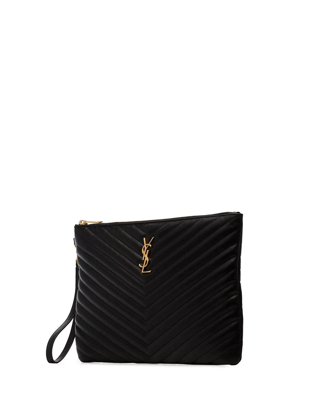 Saint Laurent quilted monogram clutch bag