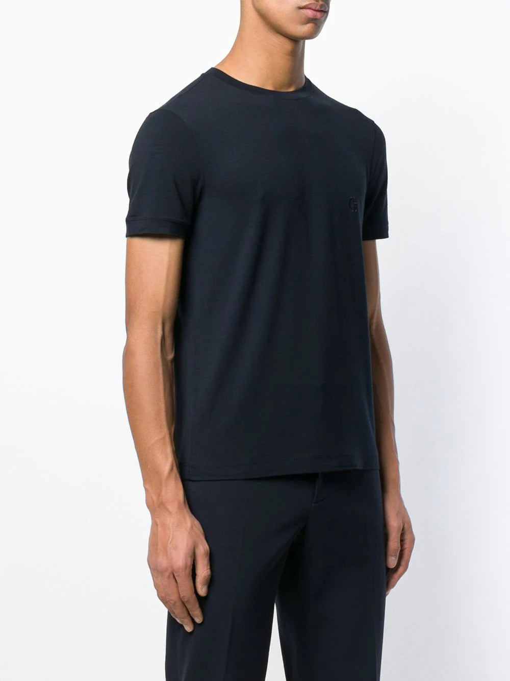 Giorgio Armani embroidered logo T-shirt