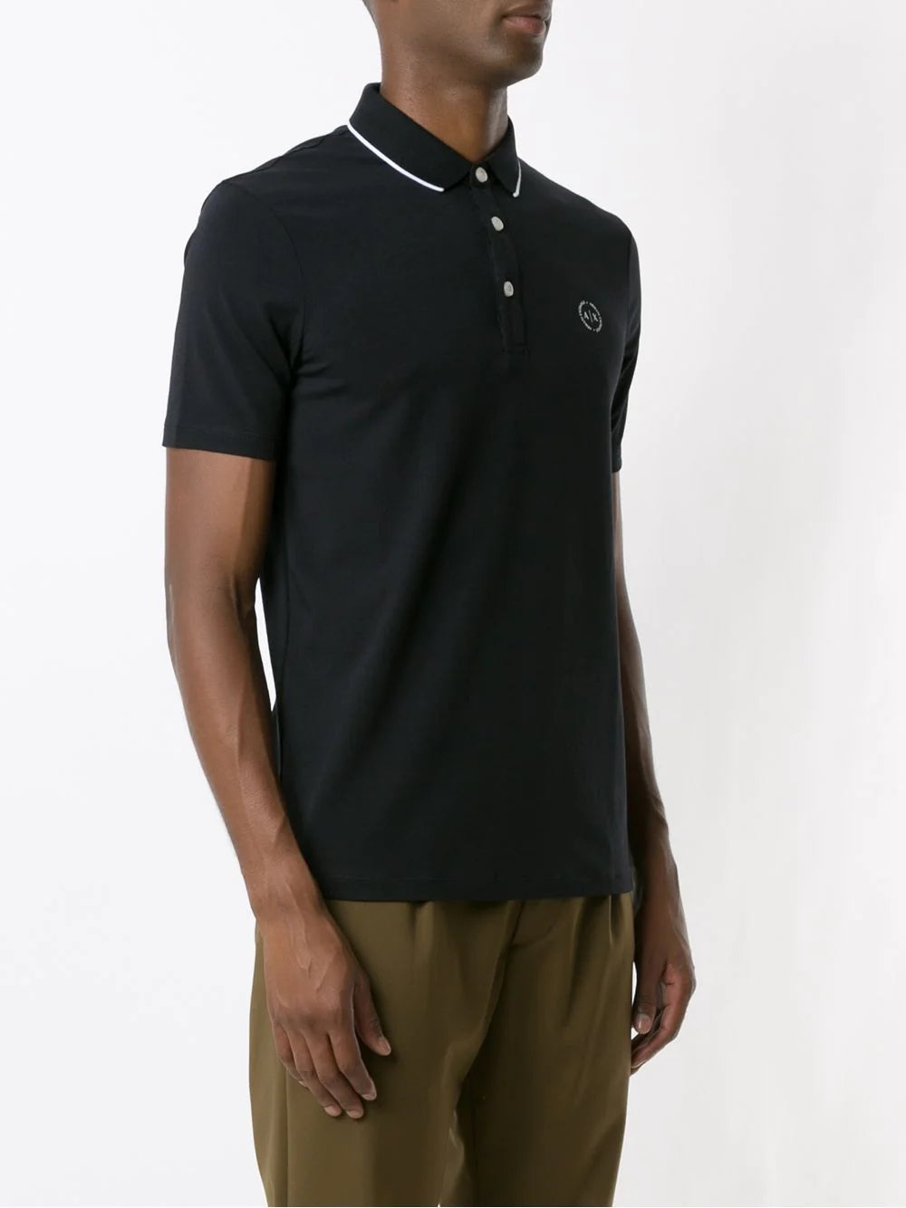 Armani Exchange logo-print polo shirt
