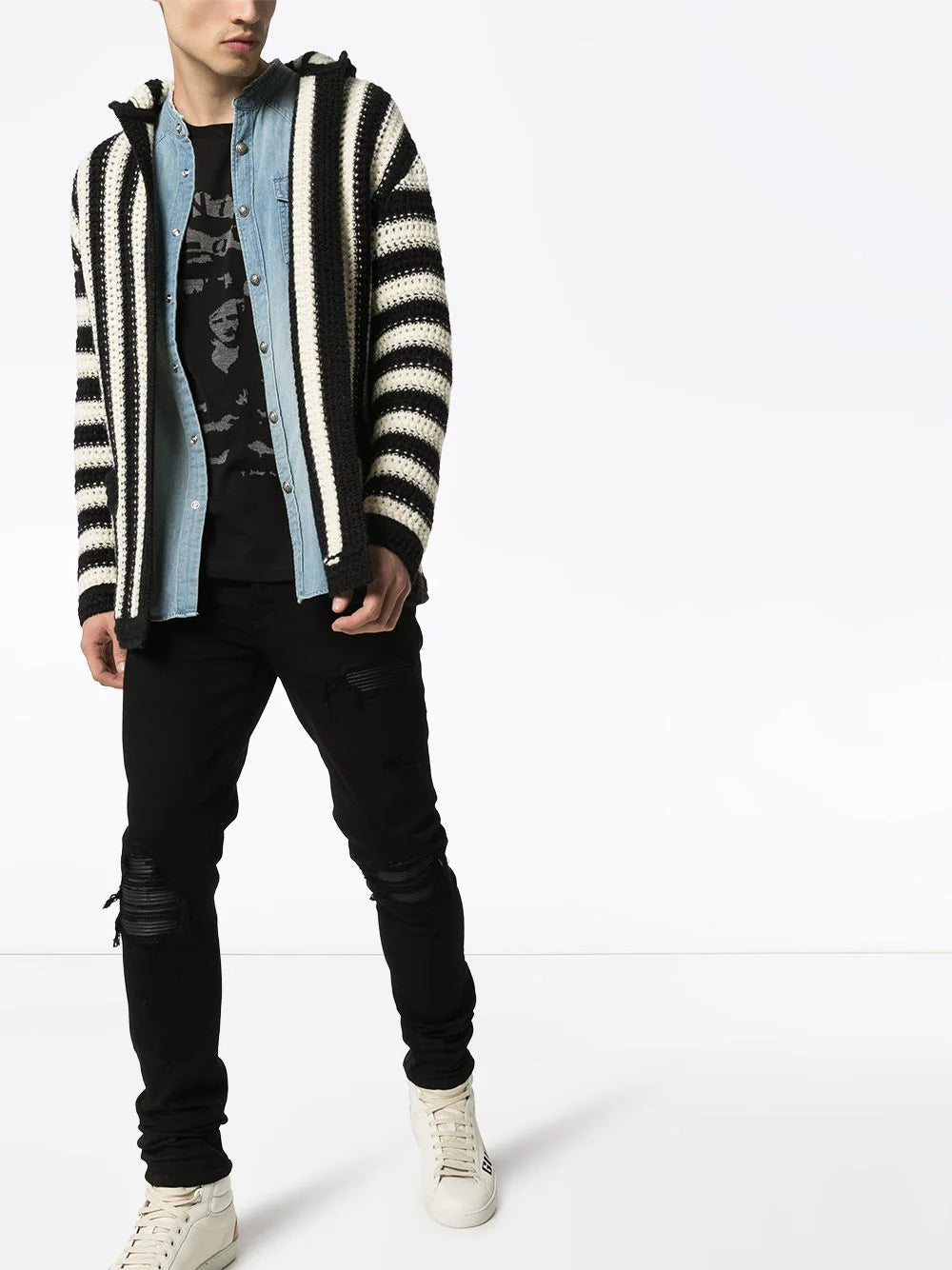 AMIRI  MX1 distressed-effect slim-fit jeans