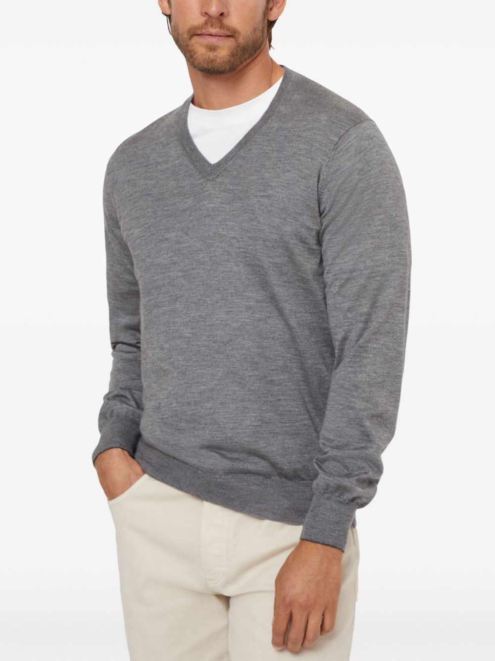 Brunello Cucinelli  V-neck wool jumper
