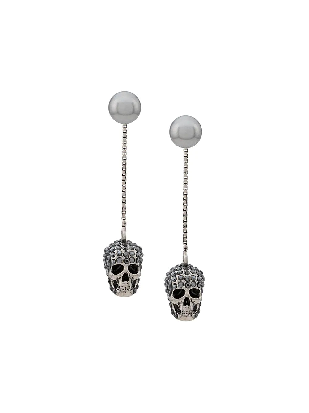 Alexander McQueen  skull embellished drop earrings