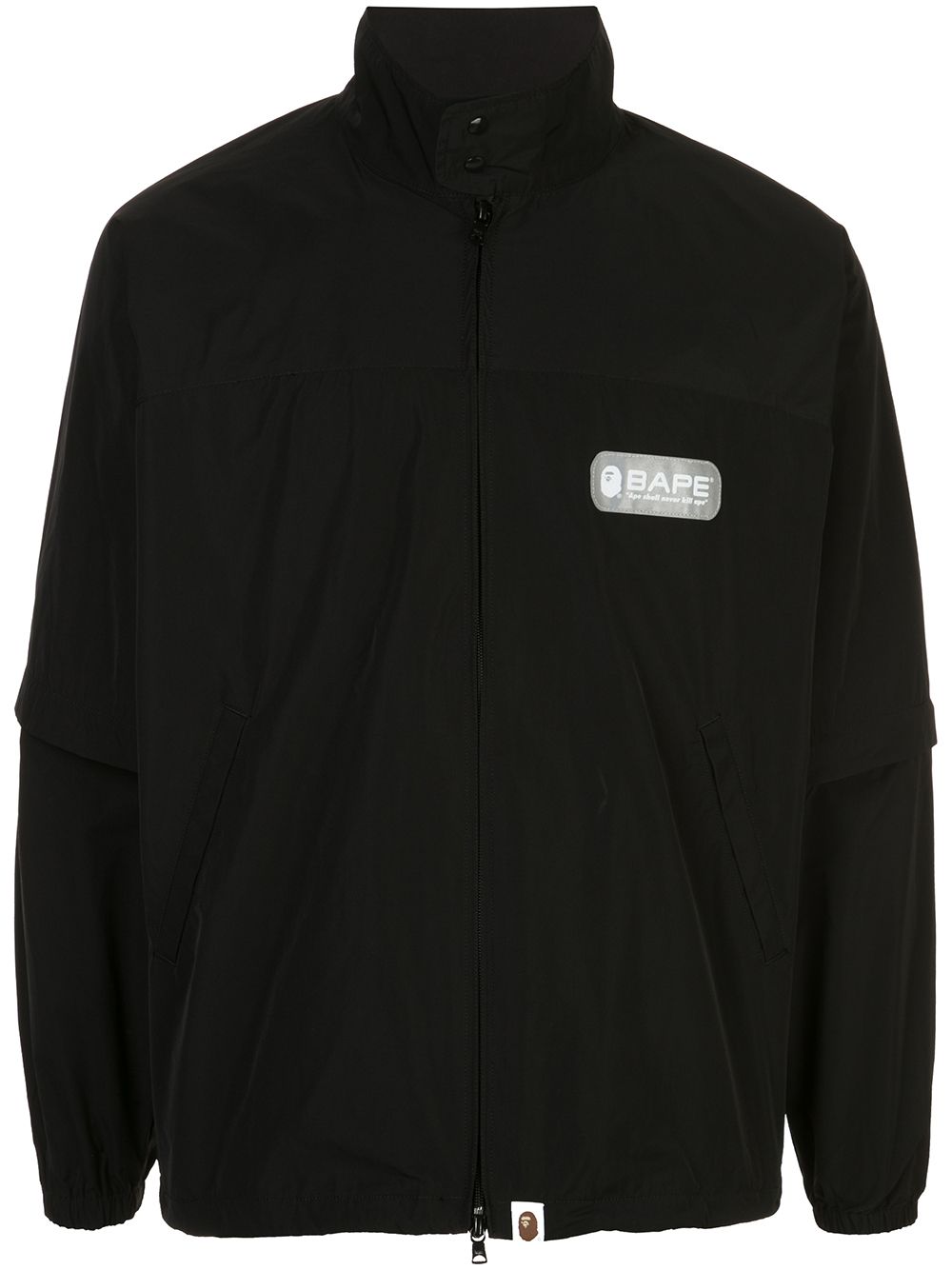 A BATHING APE® detachable logo-print bomber jacket