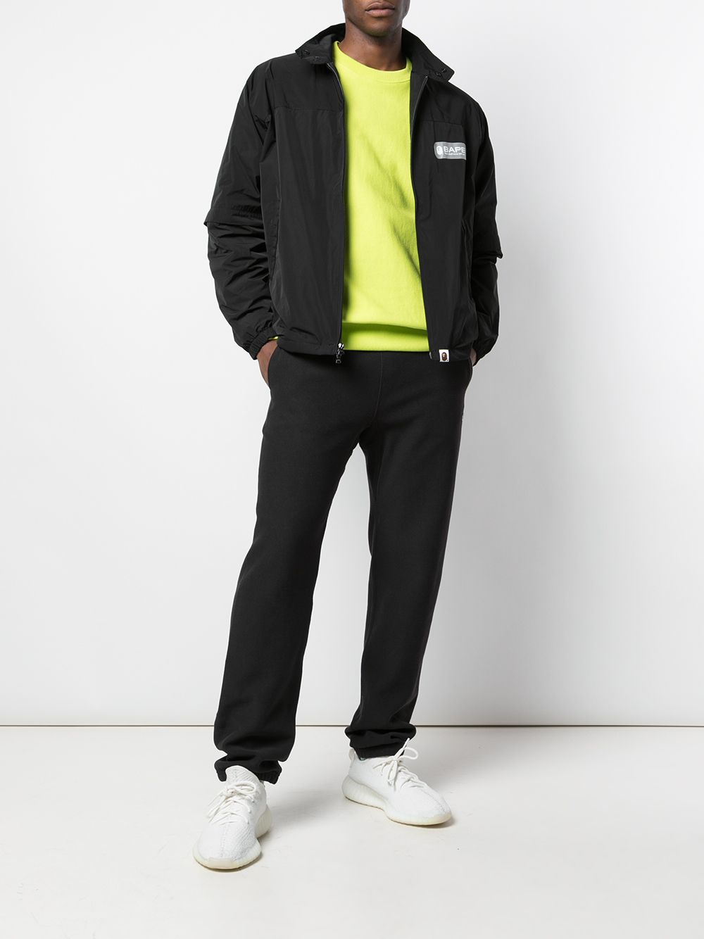 A BATHING APE® detachable logo-print bomber jacket