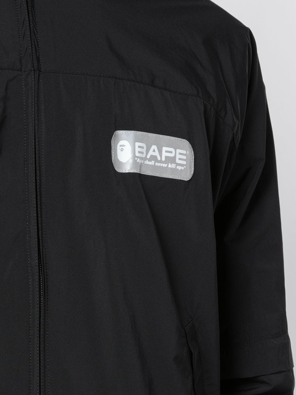 A BATHING APE® detachable logo-print bomber jacket