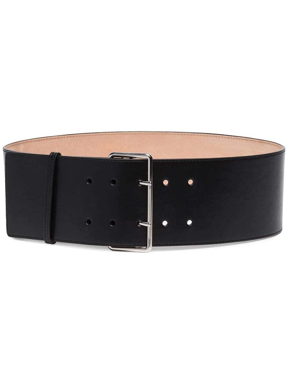 Alexander McQueen  black leather waist belt