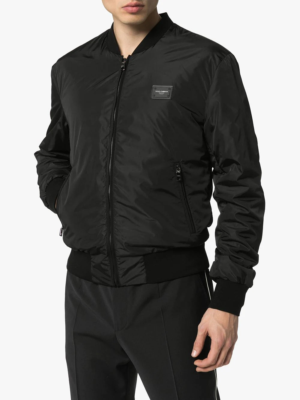 Dolce & Gabbana  logo plaque bomber jacket