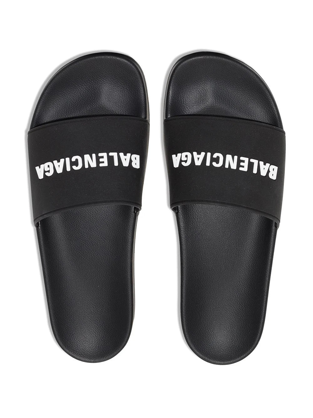 Balenciaga  logo-embossed pool slides