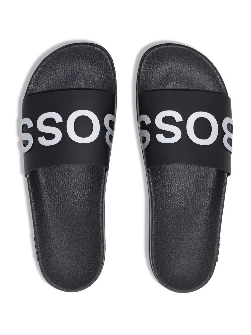 BOSS logo print slip-on slides