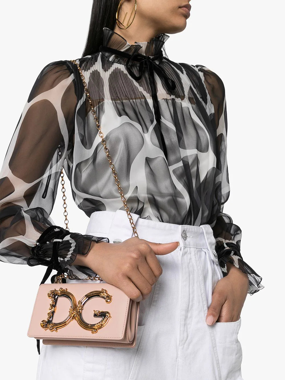 Dolce & gabbana DG Girls logo-embellished leather shoulder bag