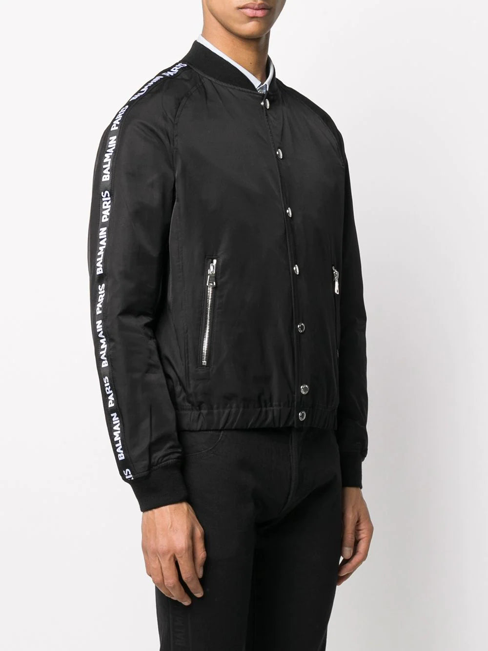 Balmain logo band bomber jacket - Image 3