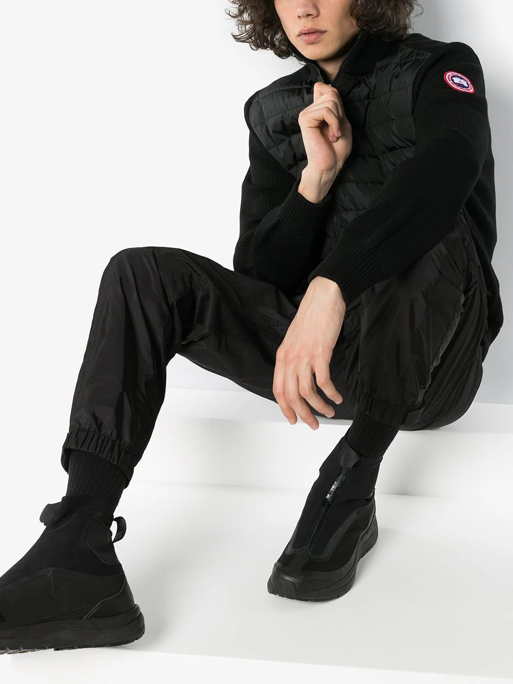 Canada Goose  Hybridge wool-panelled padded jacket