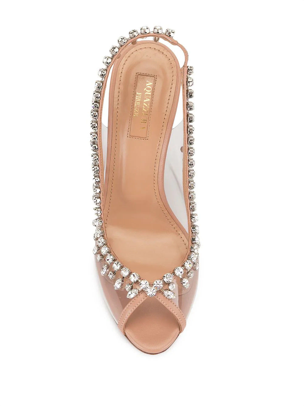 Aquazzura  Temptation crystal-embellished peep-toe sandals