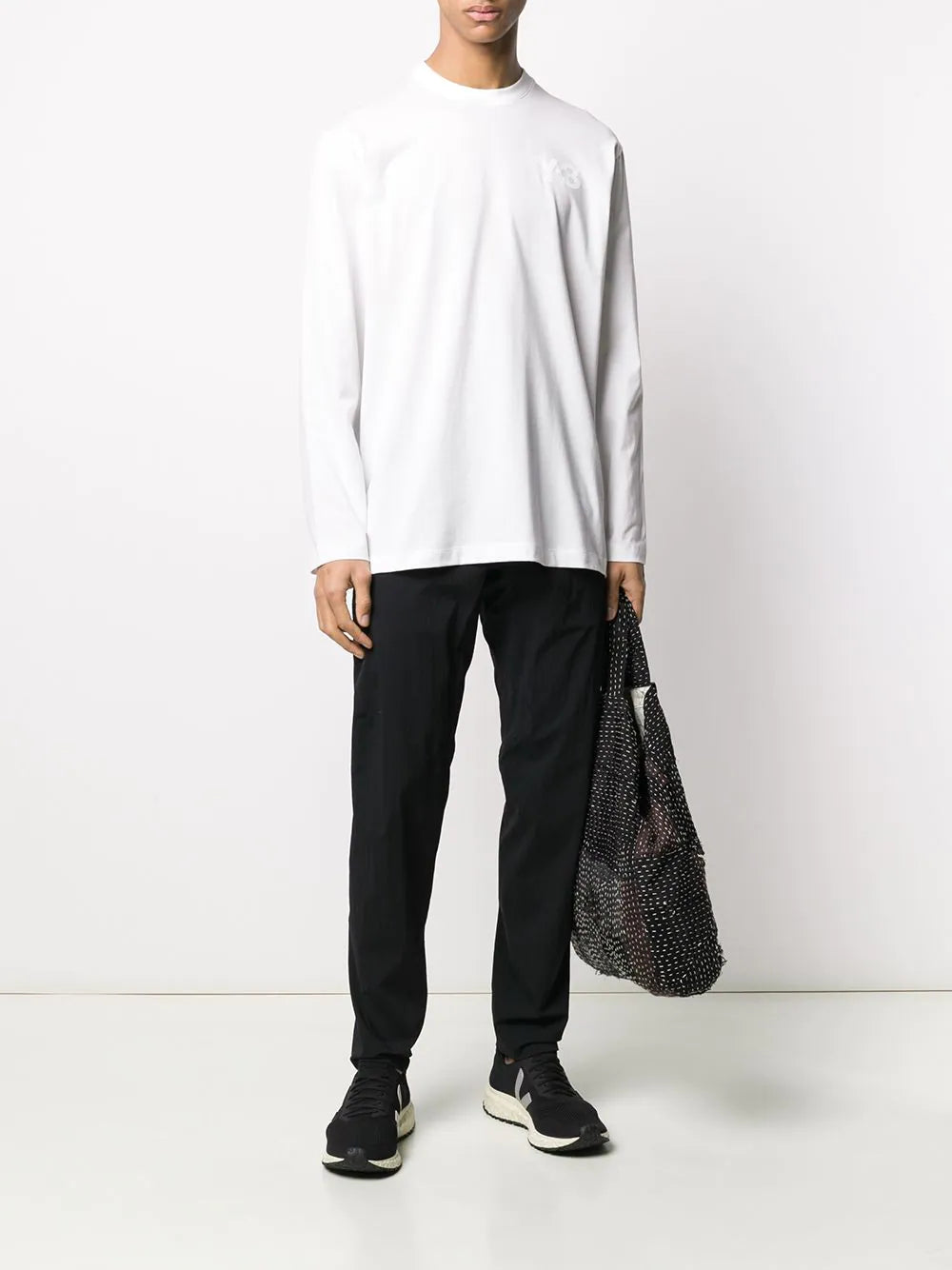 Y-3  logo print long-sleeved T-shirt