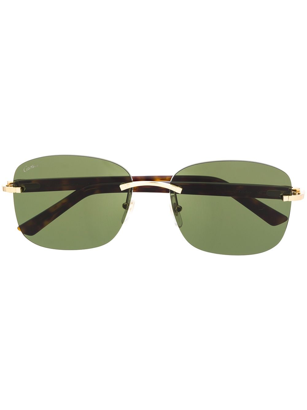 Cartier Eyewear C Décor rimless rectangular-frame sunglasses