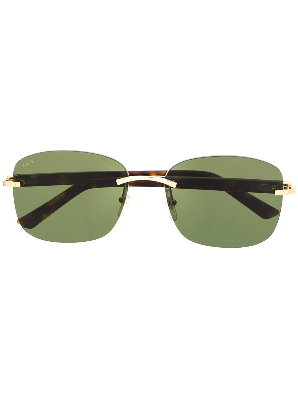 Cartier C Décor rimless rectangular-frame sunglasses