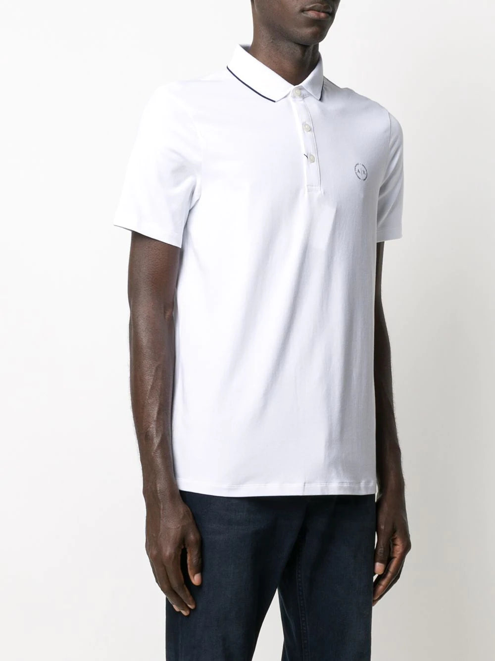 Armani Exchange embroidered logo polo shirt