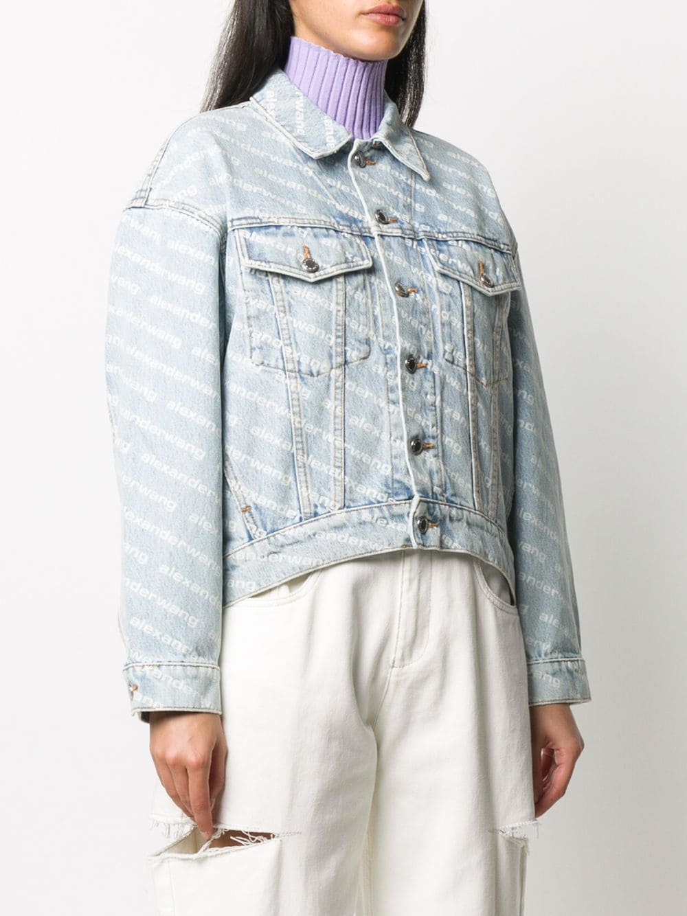 Alexander Wang  Falling Back logo-print denim jacket