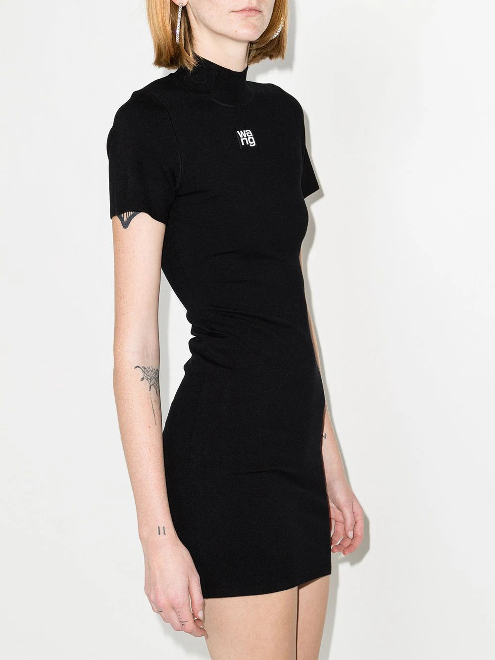 Alexander Wang  logo-print fitted mini dress