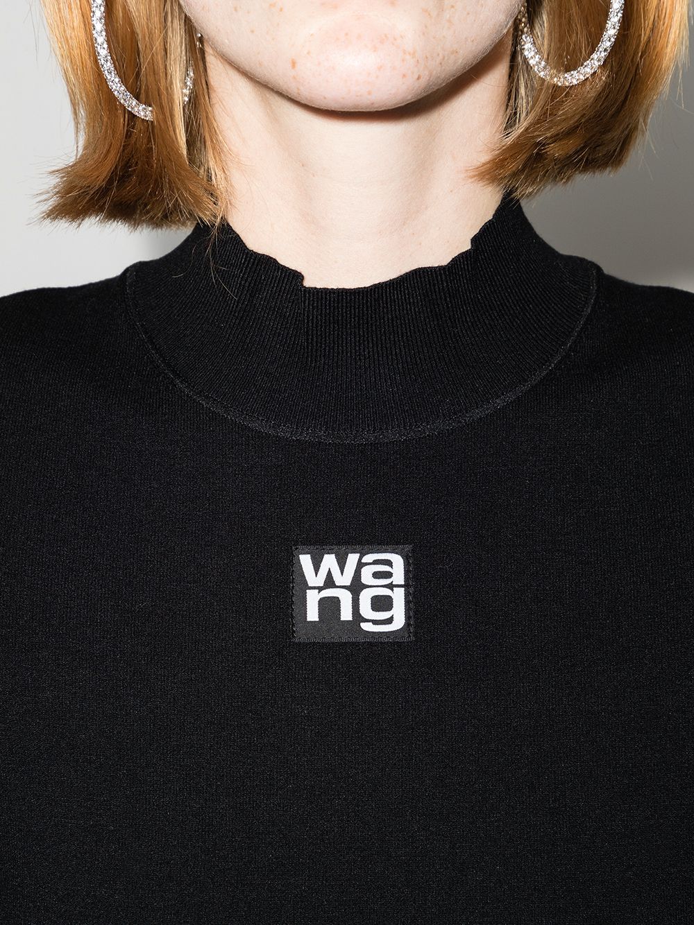 Alexander Wang  logo-print fitted mini dress