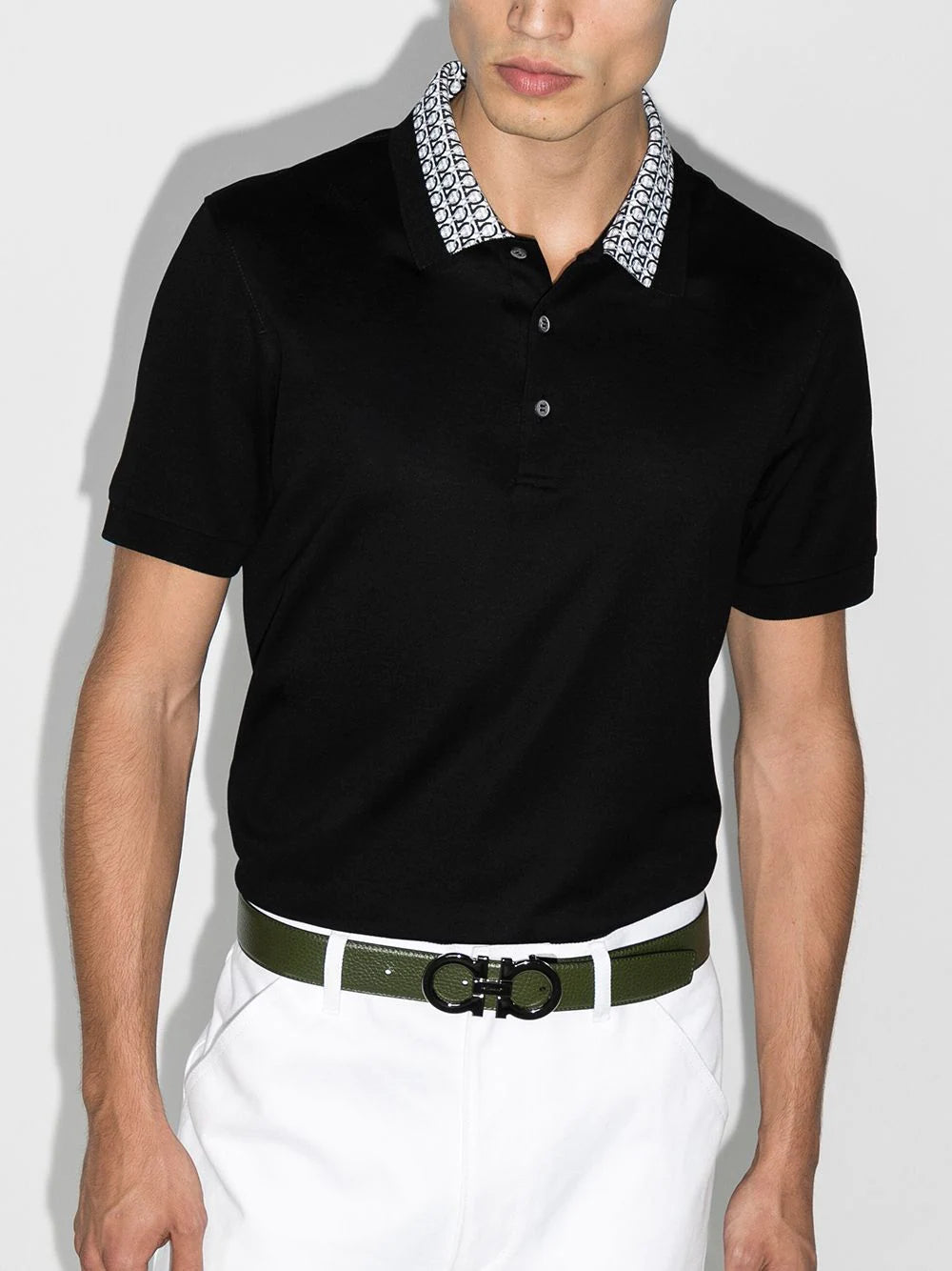 Ferragamo Gancini-print polo shirt