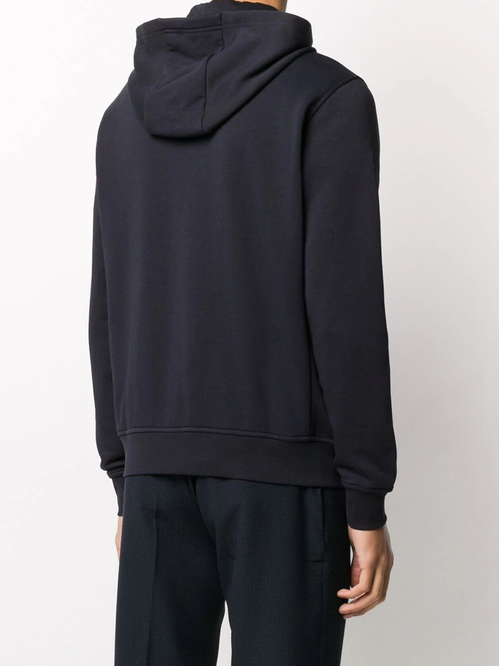 Armani Exchange  logo print zipped hoodie