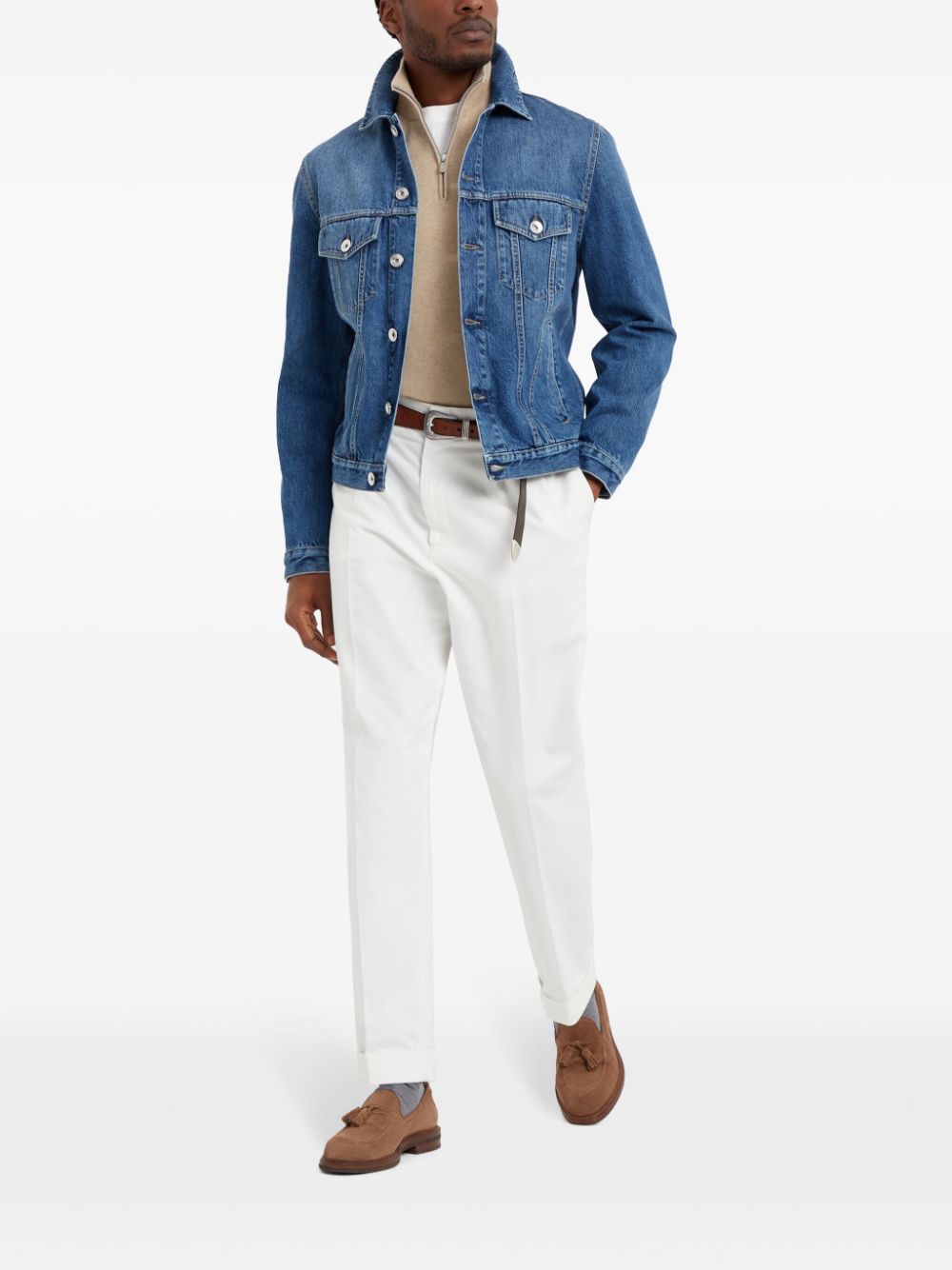 Brunello Cucinelli  high neck zip front sweatshirt