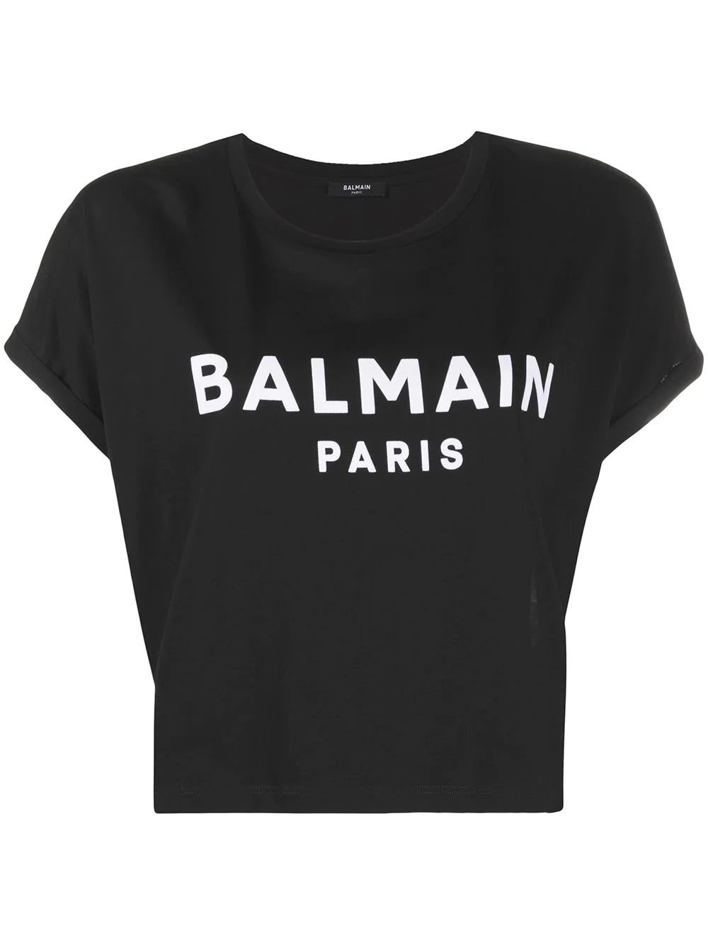 Balmain  cropped logo T-shirt