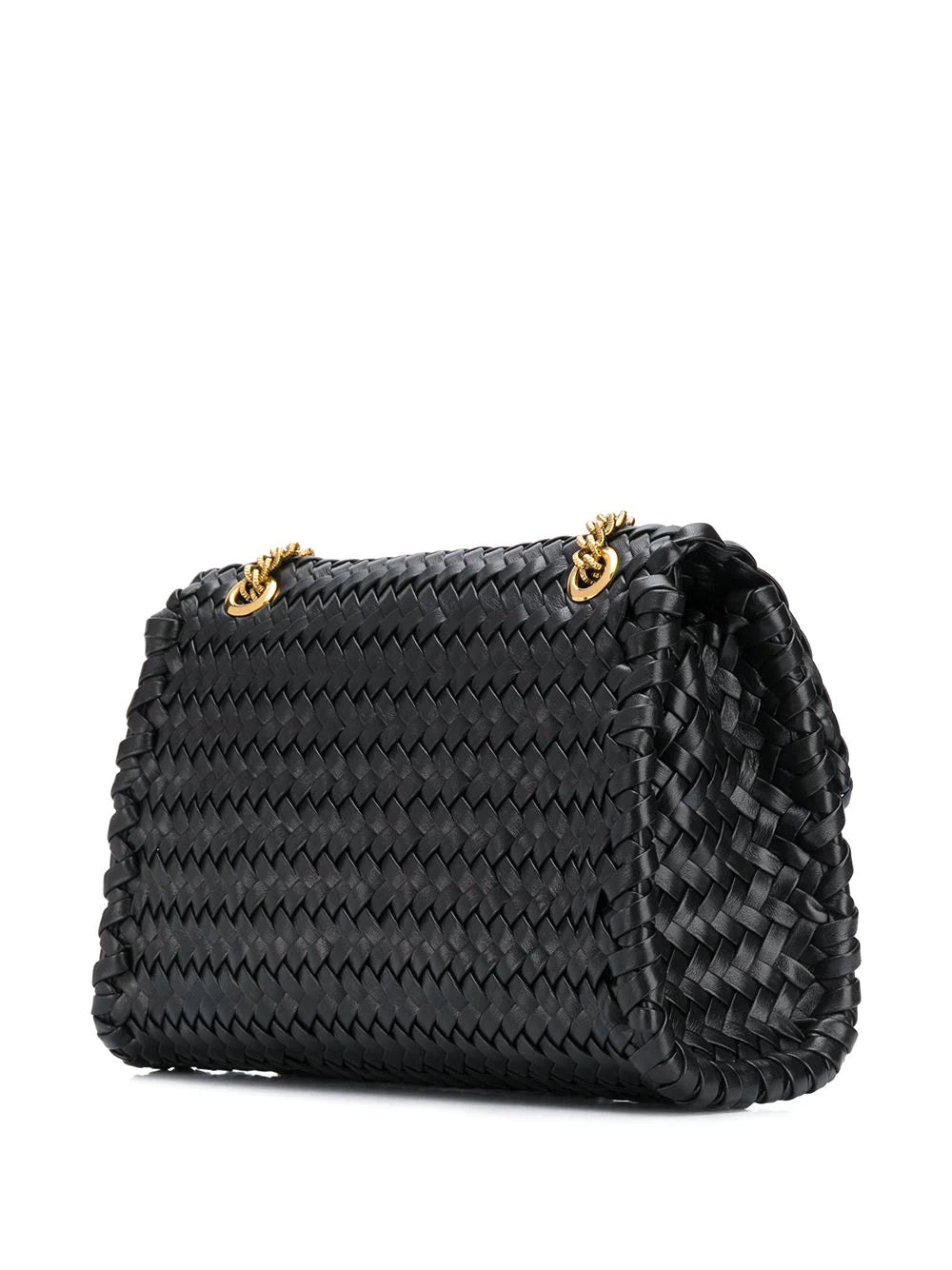 Dolce & gabbana logo-plaque woven shoulder bag