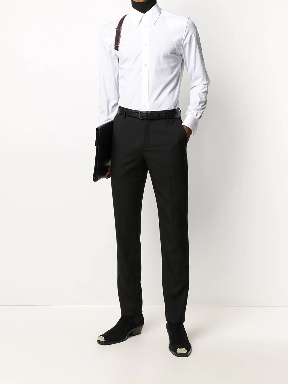 Alexander Mcqueen single brace detail shirt
