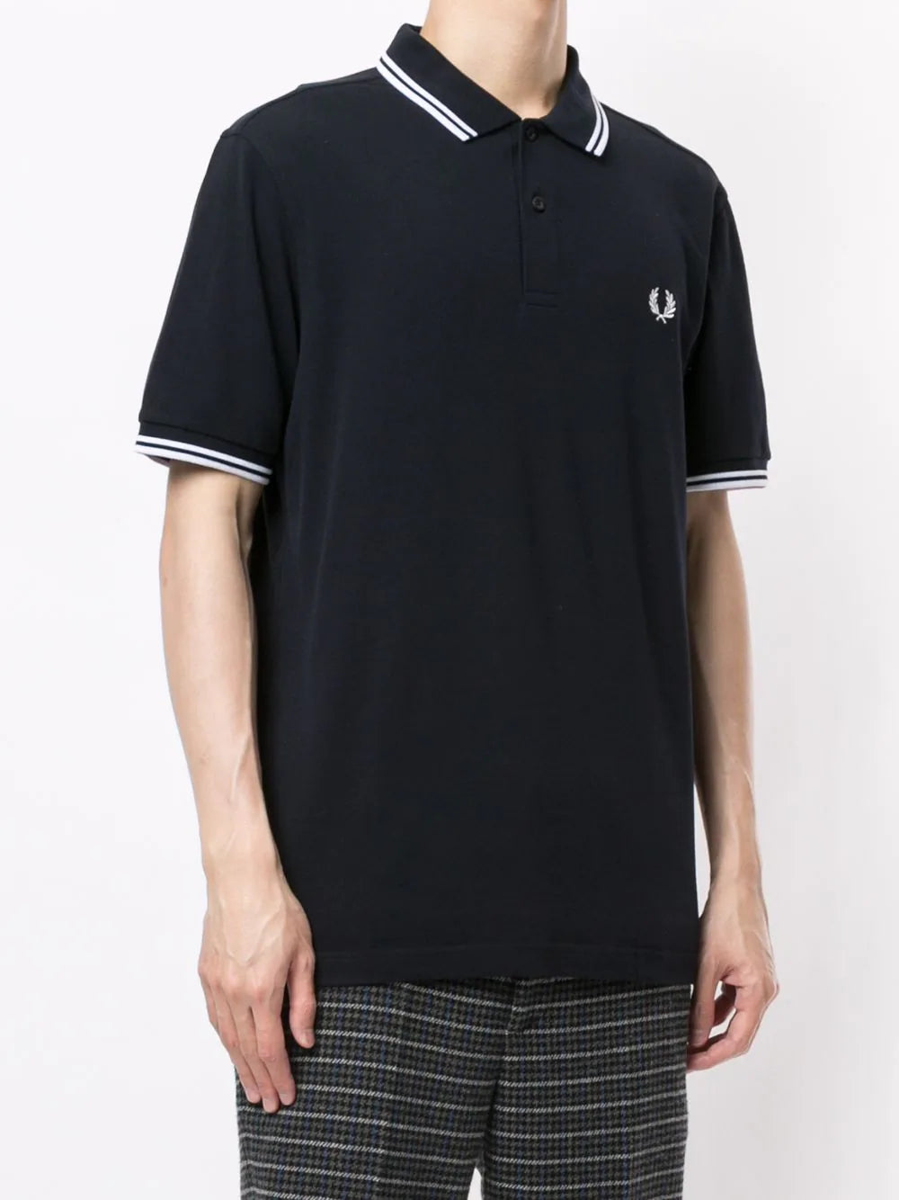 Fred Perry stripe-trim logo polo shirt