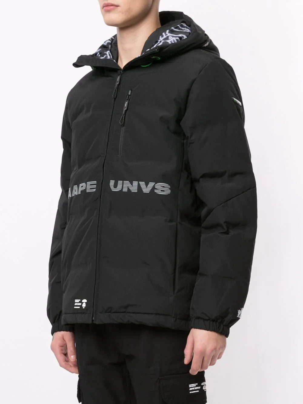 AAPE BY *A BATHING APE® logo print hooded padded jacket - Image 3