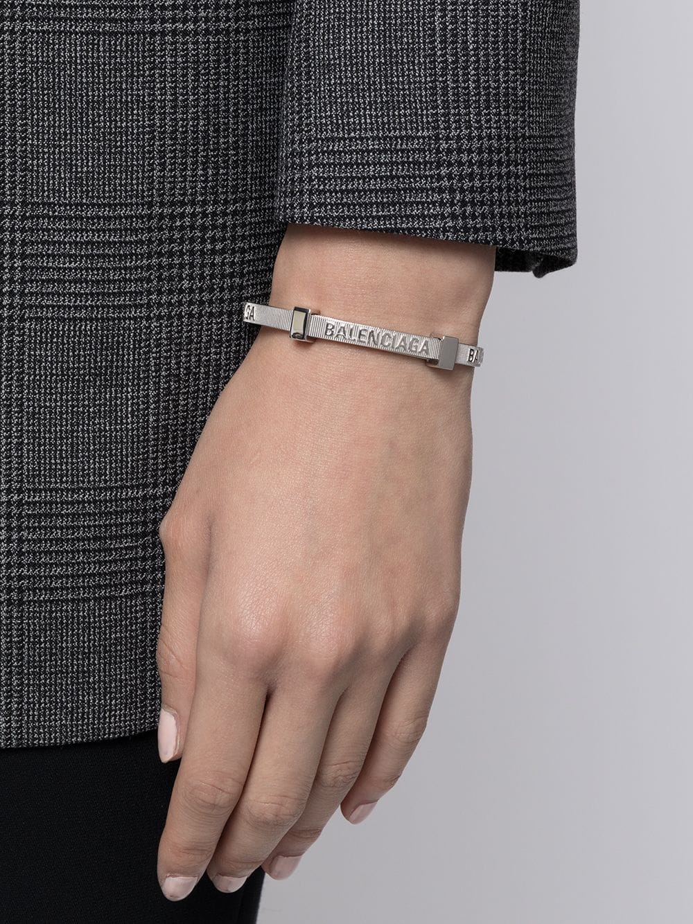 Balenciaga force striped bracelet