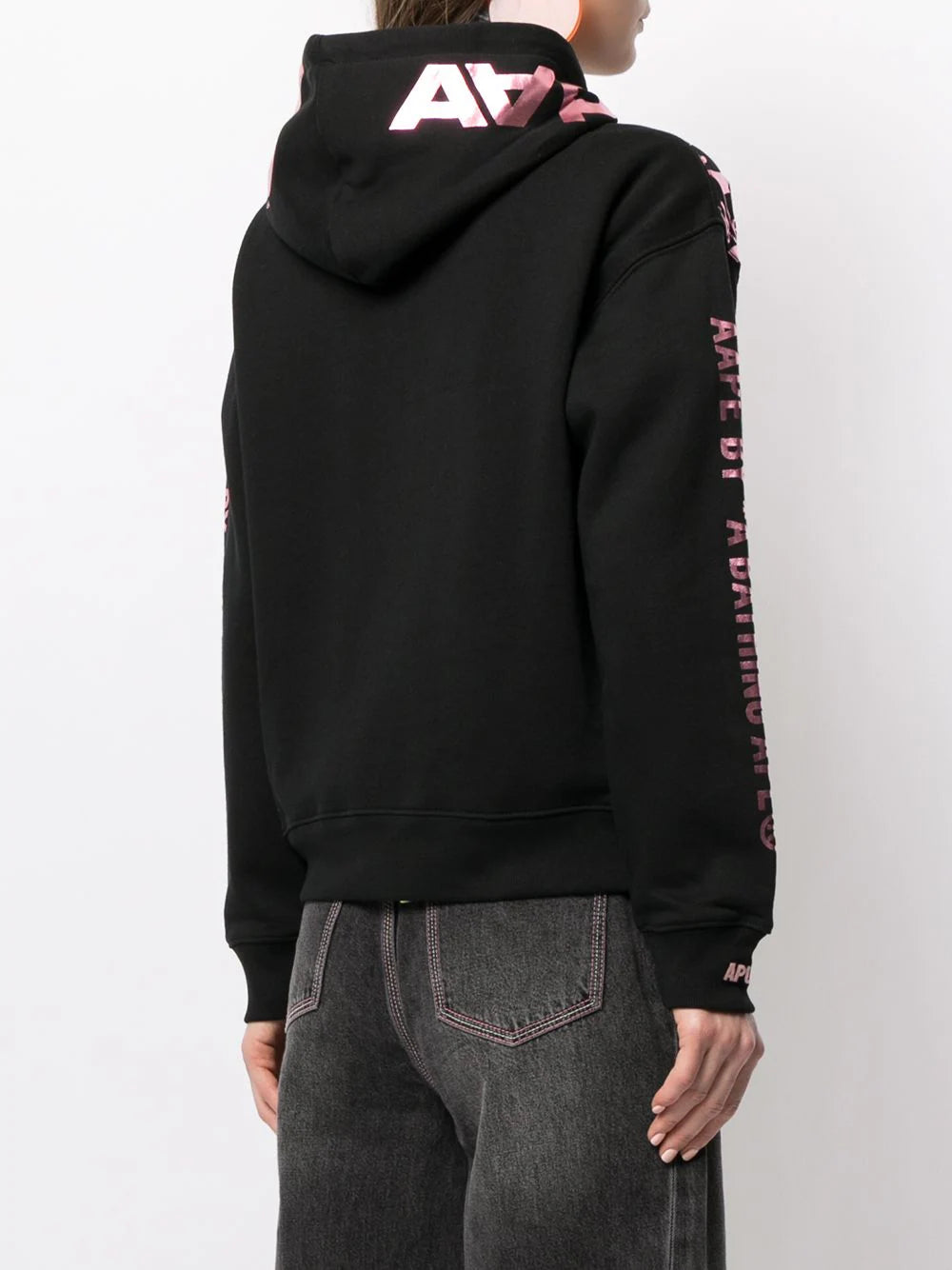 AAPE BY *A BATHING APE®  graphic-print zip-up hoodie