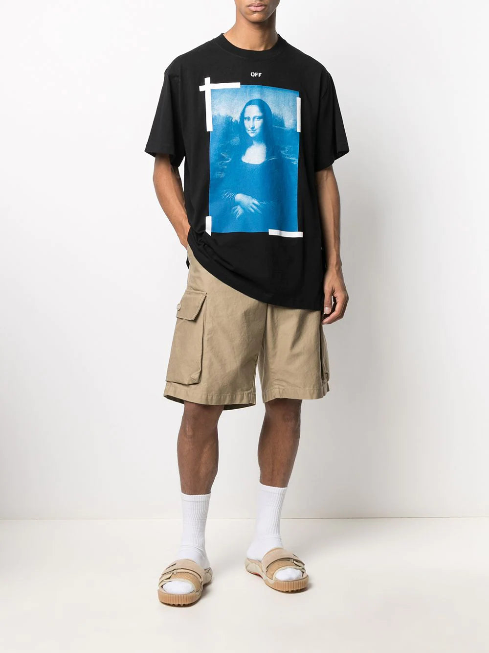 Off-white Mona Lisa print oversized T-shirt