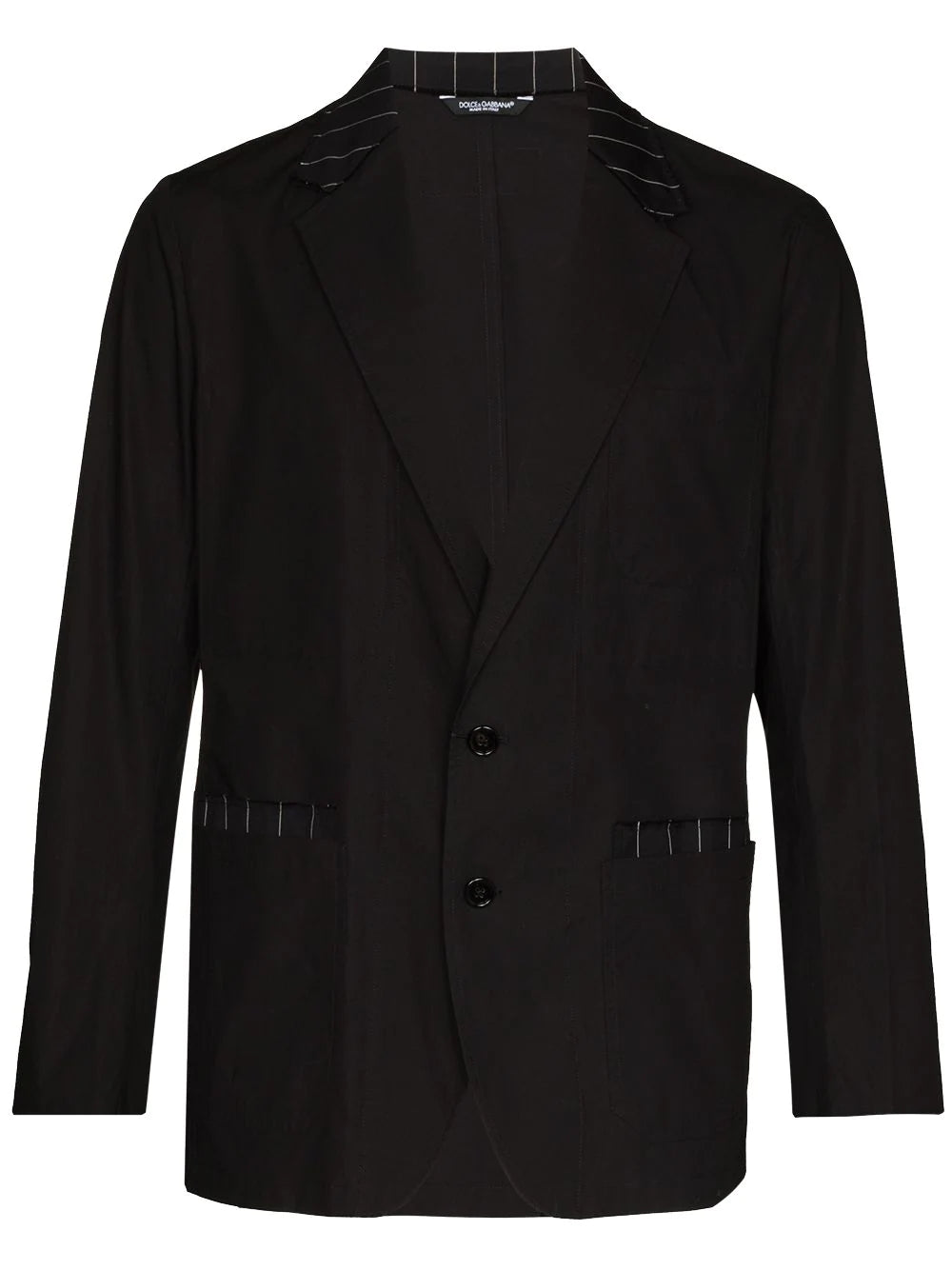Dolce & Gabbana  stripe-trim single-breasted blazer