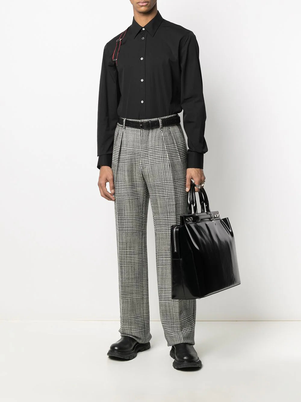 Alexander McQueen  shoulder brace detail shirt