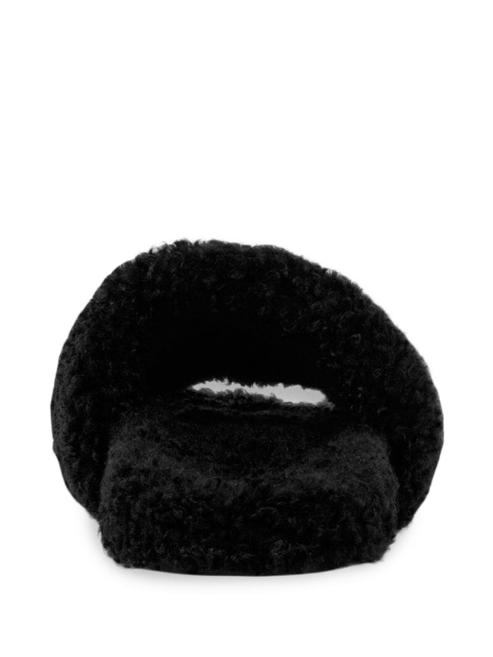 Balenciaga  campaign-logo faux-shearling slides