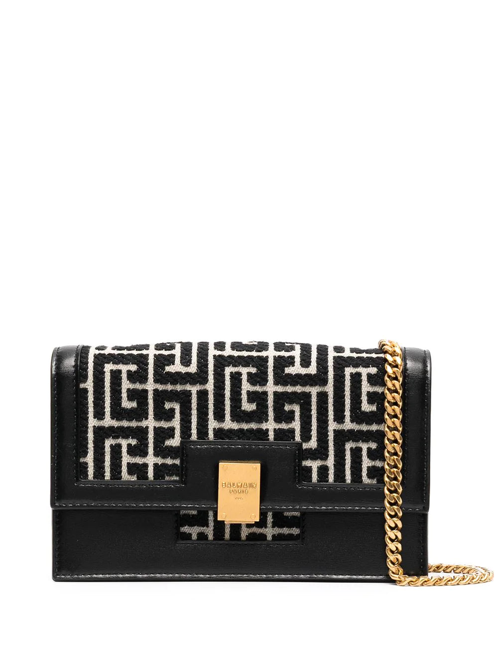 Balmain mini 1945 monogram jacquard bag