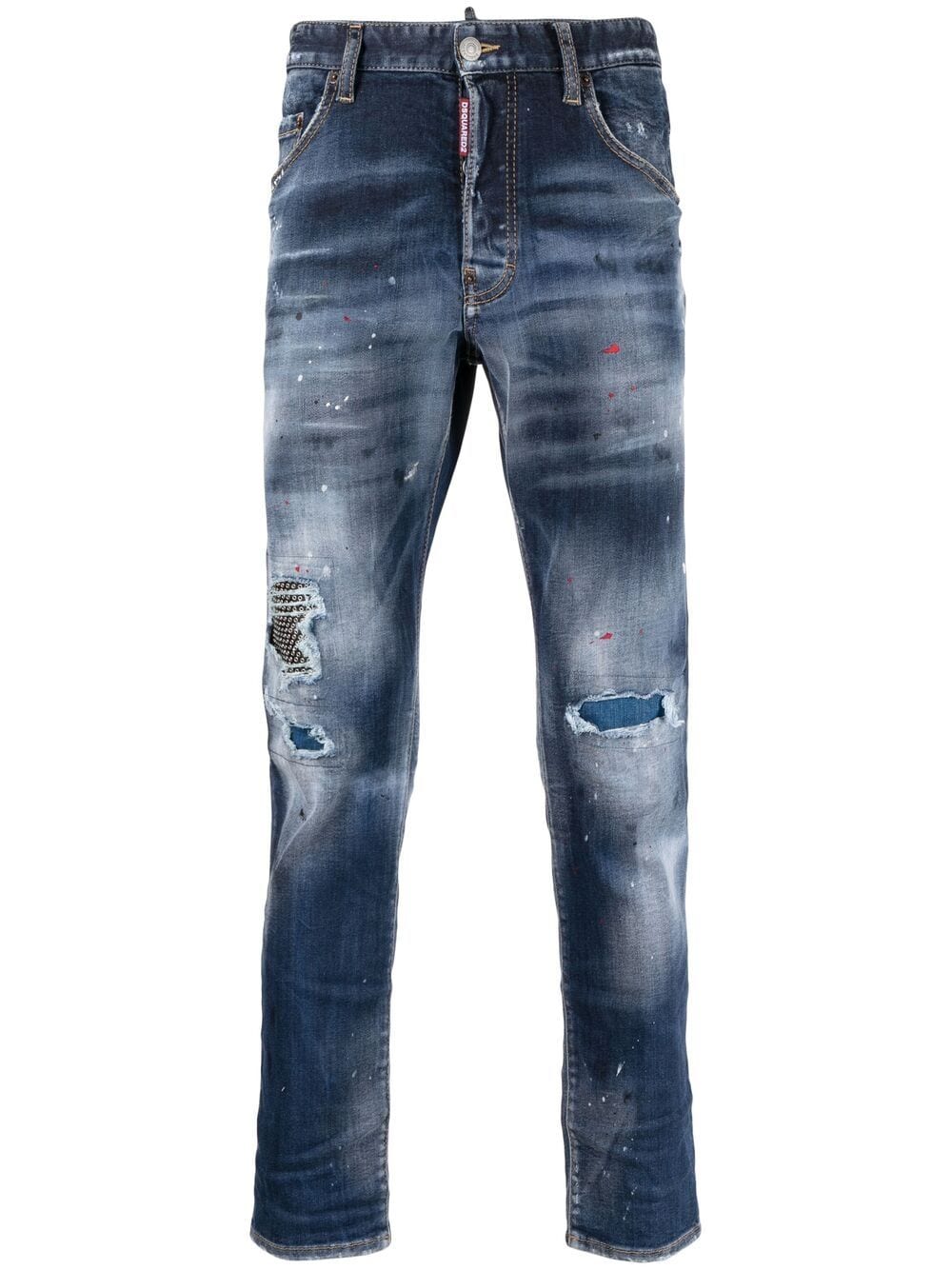 Dsquared2 distressed paint splatter jeans