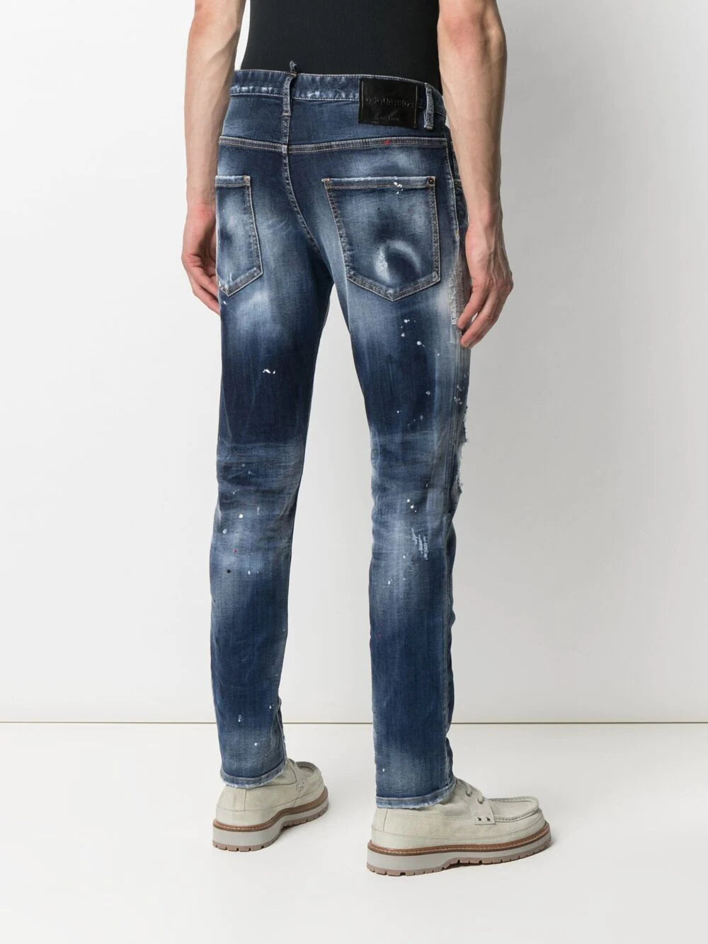 Dsquared2 distressed paint splatter jeans