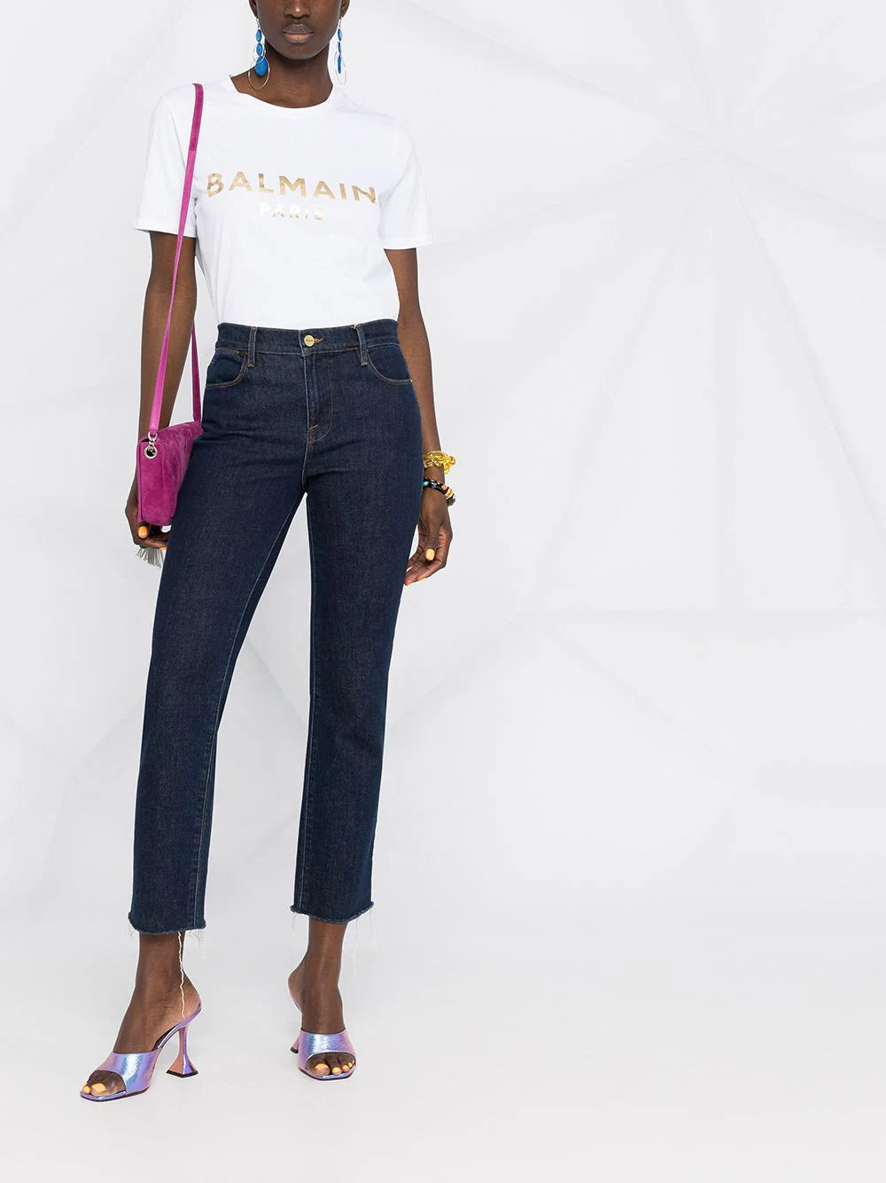 Balmain  logo print T-shirt