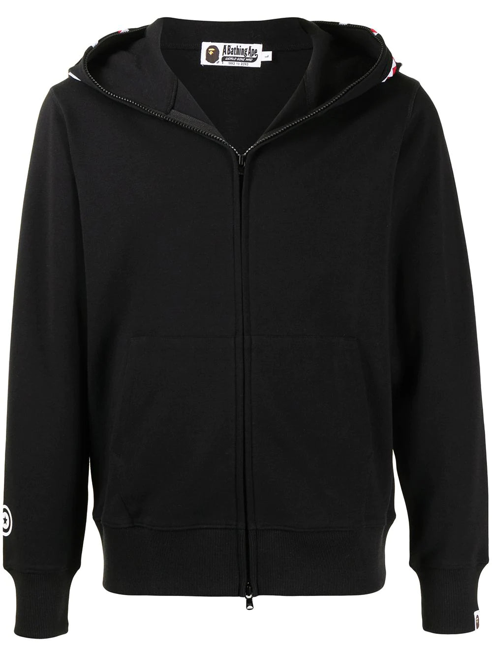 A BATHING APE®  Shark-print zip-up hoodie