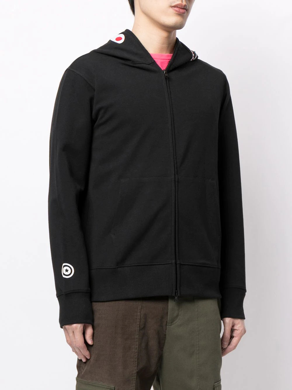A BATHING APE®  Shark-print zip-up hoodie