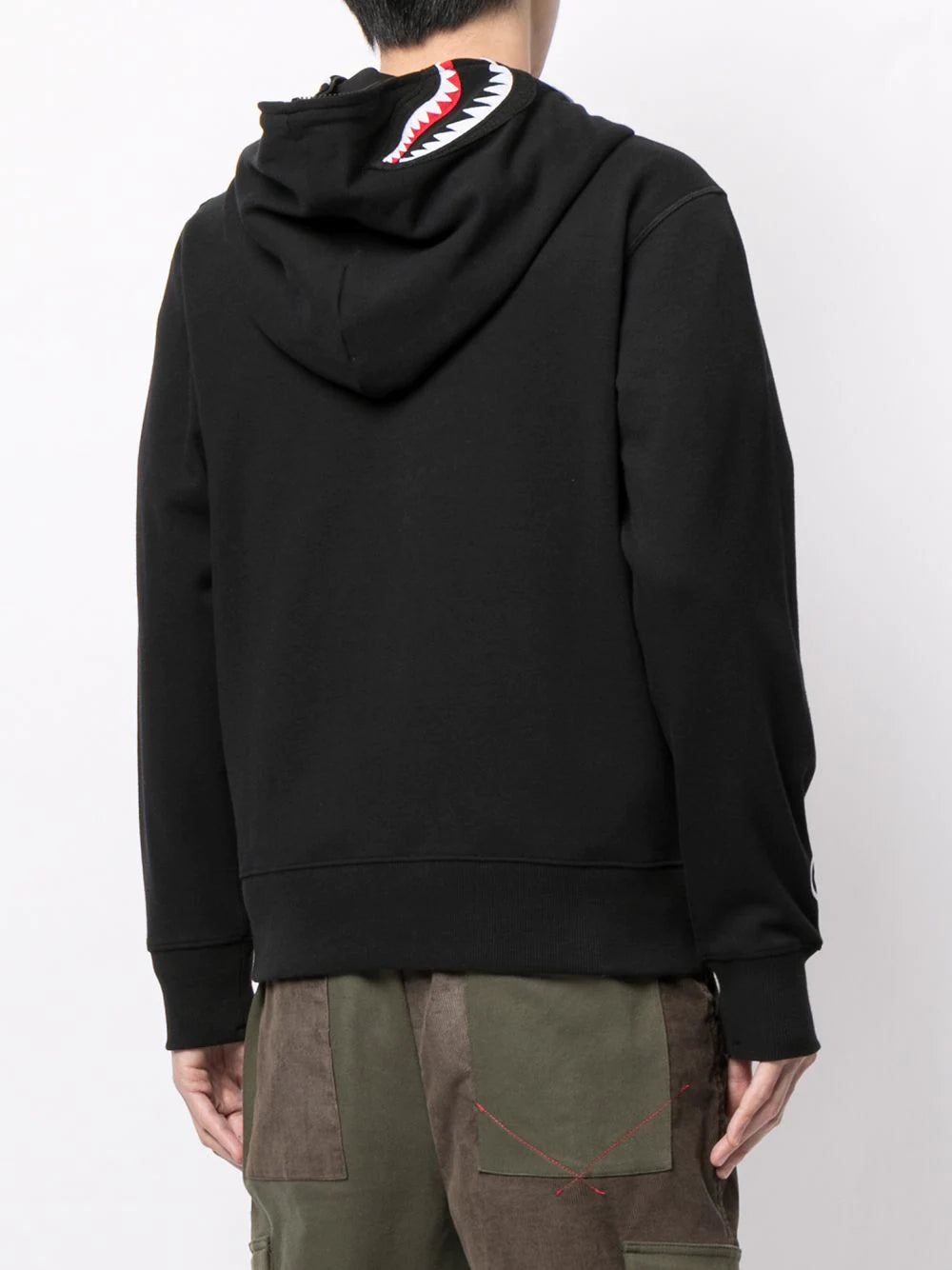 A BATHING APE®  Shark-print zip-up hoodie
