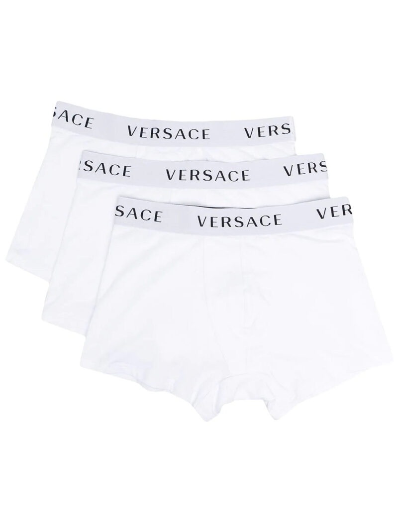 Versace  pack of three logo waistband boxer shorts