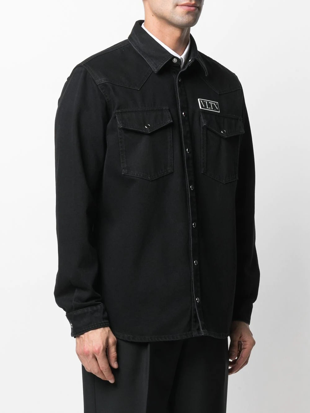 Valentino VLTN patch denim shirt