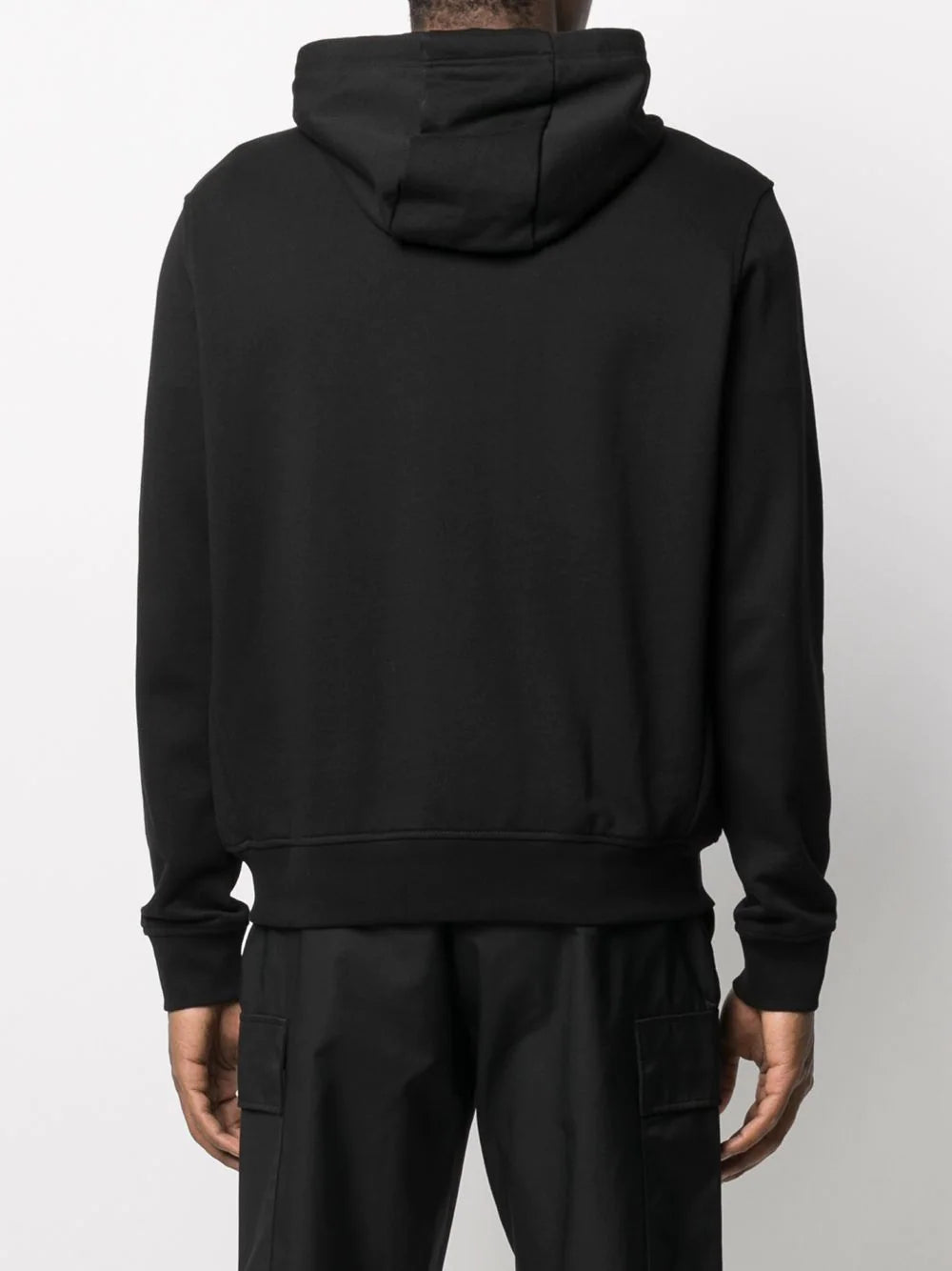 Armani Exchange  logo-embroidered drawstring hoodie